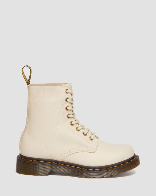 Dr. Martens 1460 Pascal Virginia Leather Lace Up Boots Taupe in Natural |  Lyst