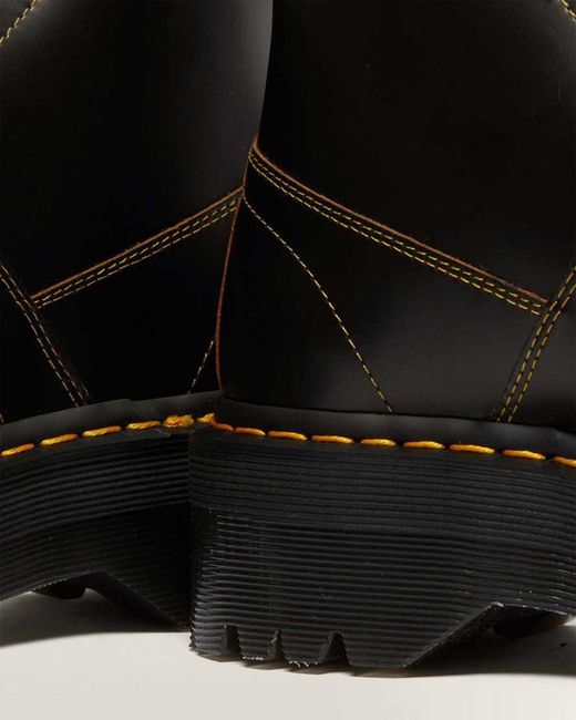 Dr. Martens Black Church Quad Leather Platform Boots