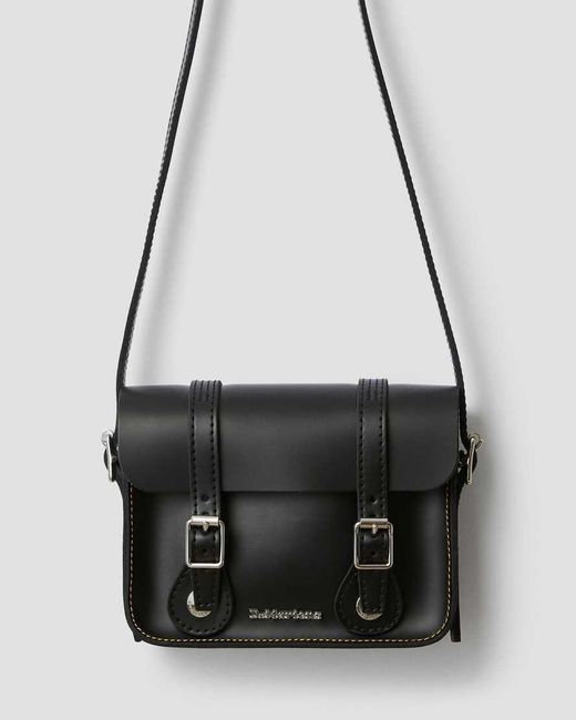 Dr. Martens Black 7" Leather Satchel