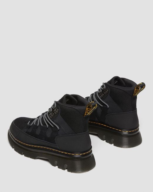 Dr. Martens Black Boury Leather Casual Boots for men