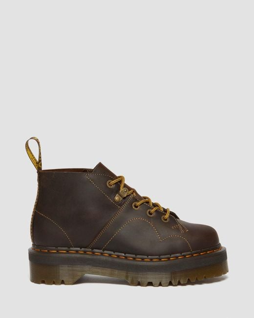 Dr. Martens Brown Church Arc Crazy Horse Platform Monkey Boots for men