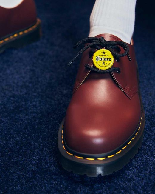 Dr. Martens Red Smooth Leather 1461 Palace Shoes for men