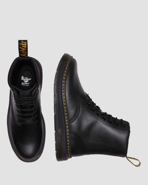 Dr. Martens Leather Crewson Lace Up Boots in Black for Men Lyst