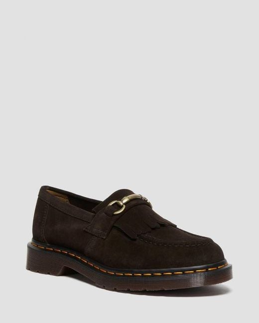 Dr. Martens Brown Adrian Suede Snaffle Loafers for men