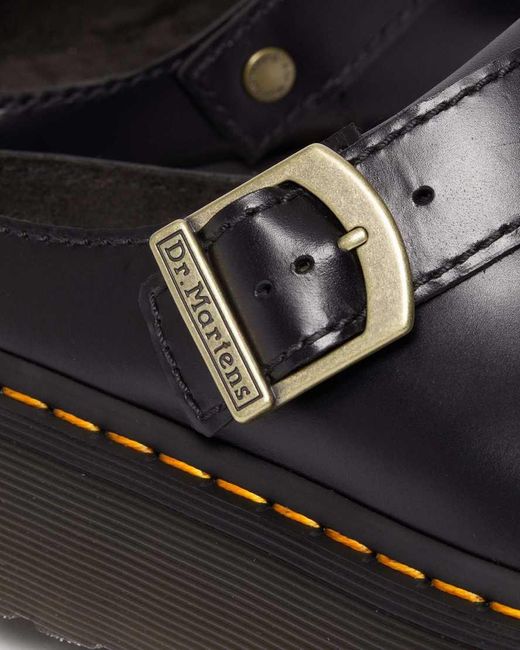 Dr. Martens Laketen Leather Platform Mules Shoes in Black for Men