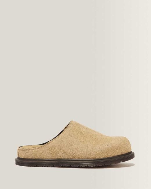 Dr. Martens Natural San Hairy Suede Mules for men