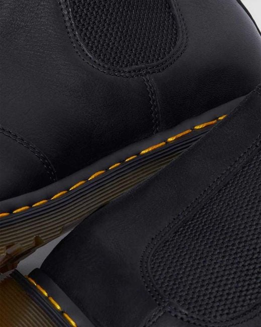 Dr. Martens Black 2976 Grizzly Fleece Lined Chelsea Boots