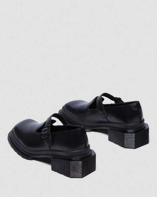 Dr. Martens Black Maybole Square Toe Leather Mary Jane Shoes