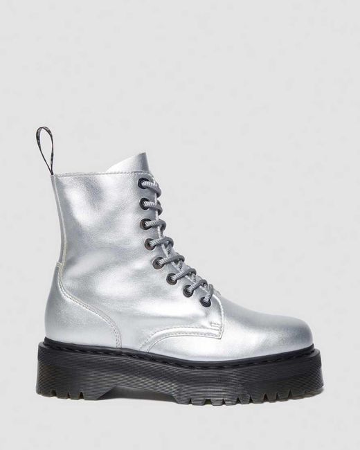 Dr. Martens White Jadon Leather Platform Boots for men
