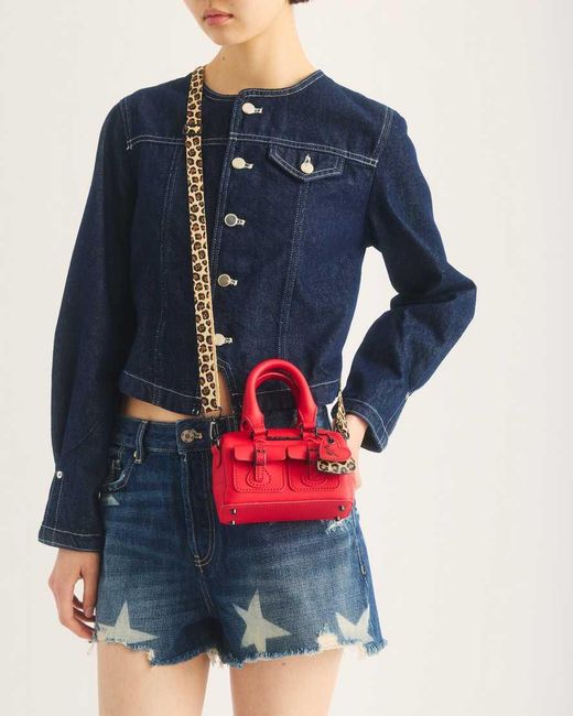 Dr. Martens Red Mini Top Handle Kiev Leather Bag
