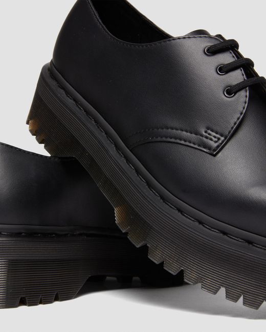 Dr. Martens Black 1461 Felix Quad Mono Vegan Platform Shoes for men
