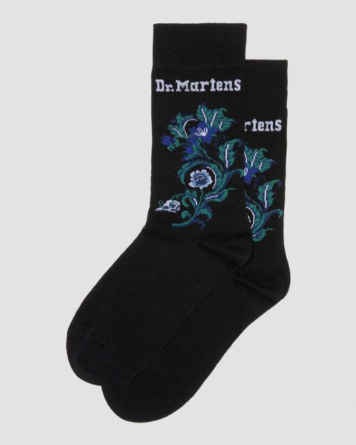 Dr. Martens Black Mystic Floral Socks for men