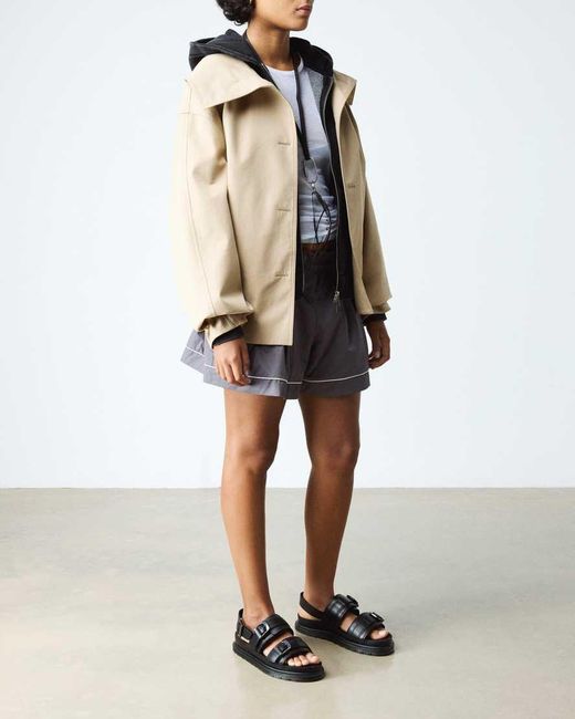 Dr. Martens Black San Two Strap Leather Sandals for men
