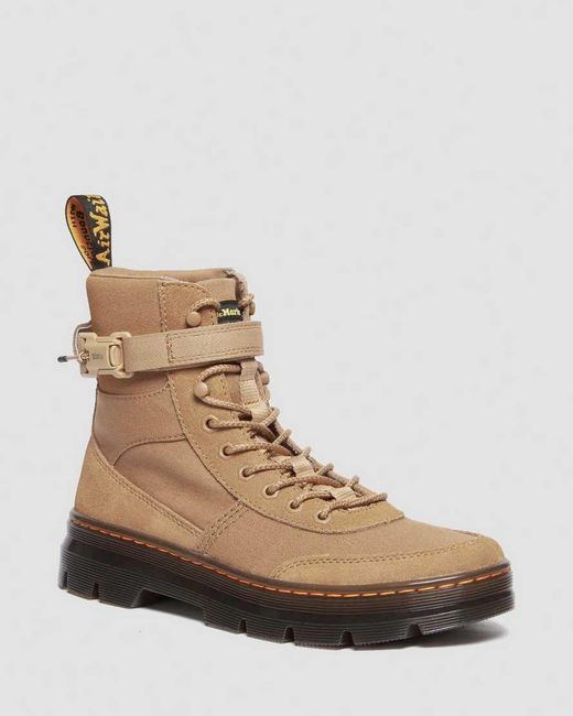 Dr. Martens Natural Combs Tech Canvas & Suede Utility Boots for men