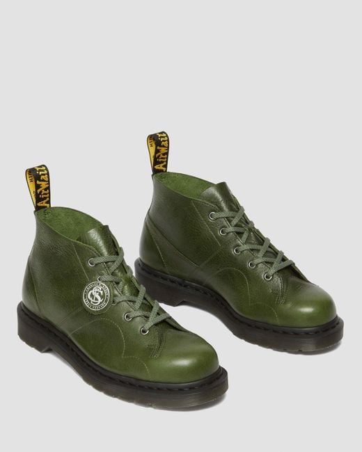 Dr. Martens Green Church Buckingham Leather Monkey Boots for men