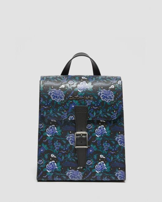 Dr. Martens Blue Leather Mystic Floral Mini Backpack