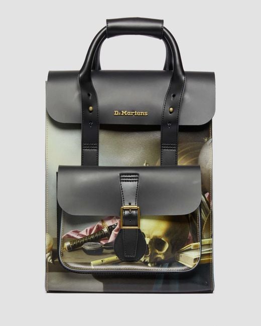 Dr. Martens Black The National Gallery Harmen Steenwyck Leather Backpack