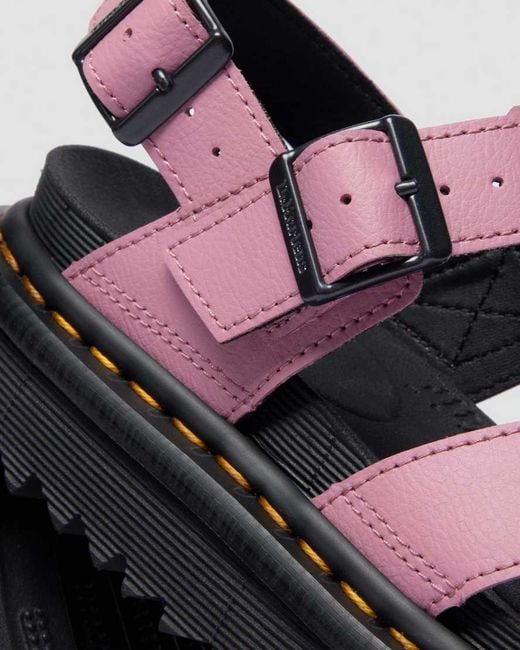 Dr. Martens Pink Voss Ii Athena Leather Strap Sandals