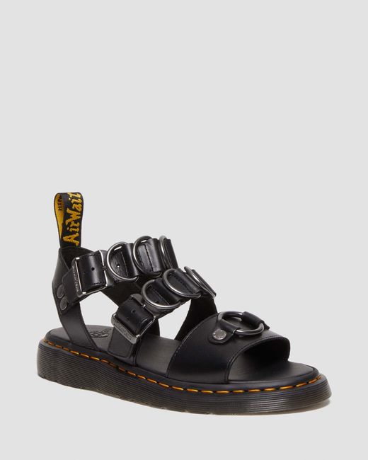 Dr. Martens Gryphon Alternative Brando Leather Strap Sandals in Black ...