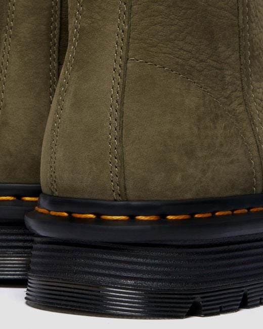 Dr. Martens Green Zebzag RIGGER Slip On Nubuck Boots