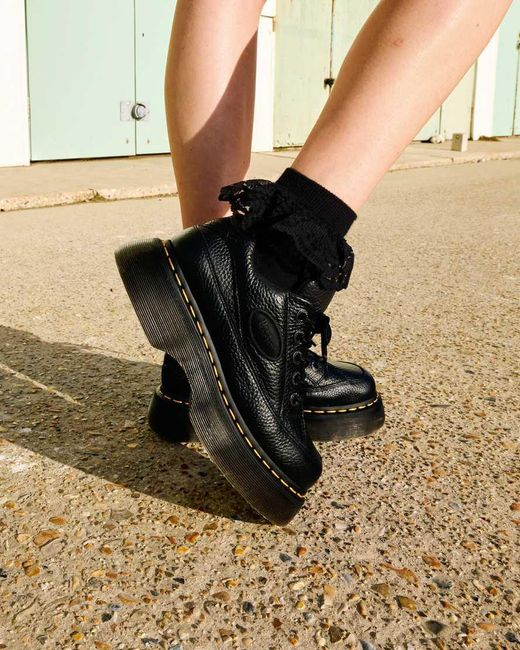 Dr. Martens Black Buzz 5-Eye Milled Nappa Leather Shoes