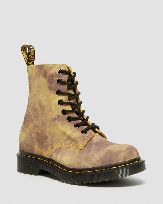 Dr. Martens Leather 1460 Pascal Tie Dye Lace Up Boots in Yellow for Men ...