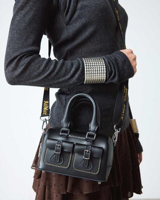 Dr. Martens Black Mini Top Handle Leather Bag