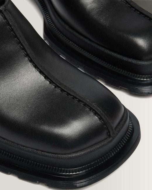 Dr. Martens Black Maybole Square Toe Leather Mules