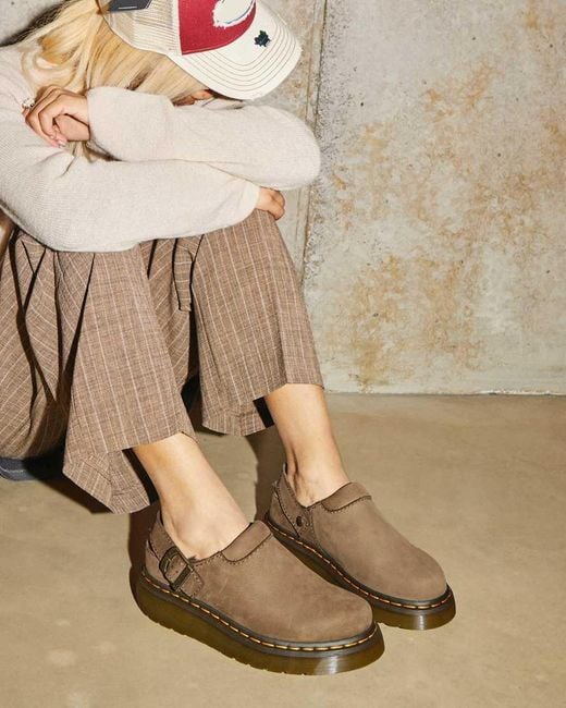 Dr. Martens Brown Laketen Faux Fur Lined Platform Mules for men