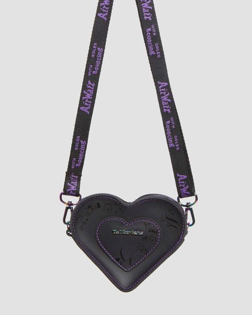 Dr Martens★MINI HEART SHAPED LEATHER BAG★BLACK Mini Heart Shaped Kiev & Patent Leather Bag in Black | Dr