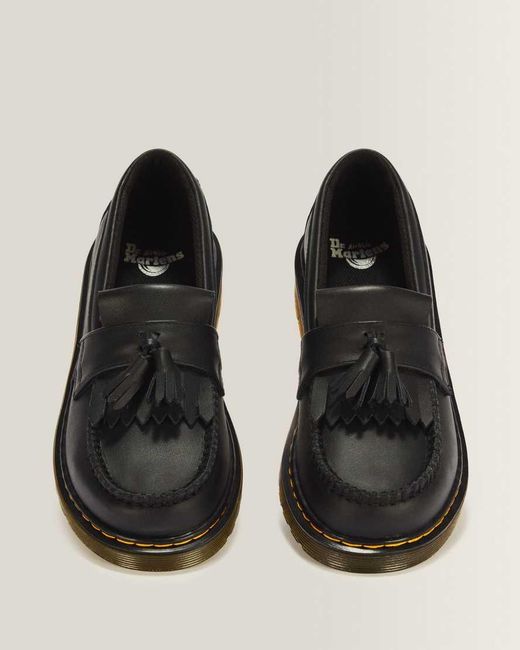 Dr. Martens Black Adrian Youth Leather Loafers for men