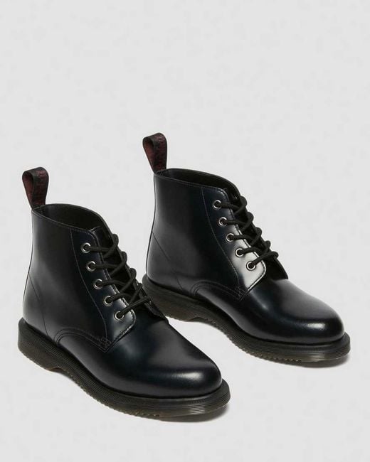 Dr. Martens Black Emmeline Leather Lace-Up Boots Boots