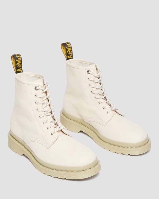 Dr. Martens Natural 1460 Mono Milled Nubuck Leather Lace Up Boots