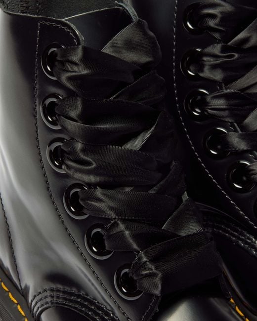 Cuero botas con plataforma molly en piel zapatos Dr. Martens de color Black