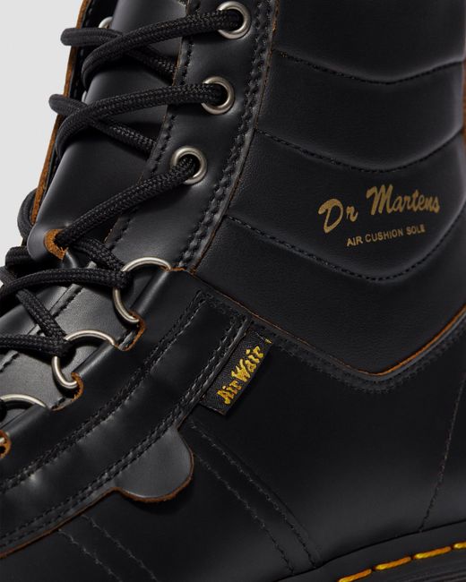 Dr. Martens Kamin Vintage Smooth Leather Hiker Boots in Black | Lyst