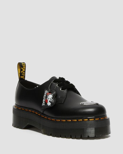 Dr. Martens Black 1461 Betty Boop Leather Platform Shoes for men