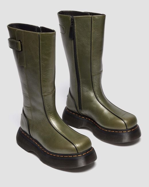 Botas buzz hi de piel eclipse Dr. Martens de color Green