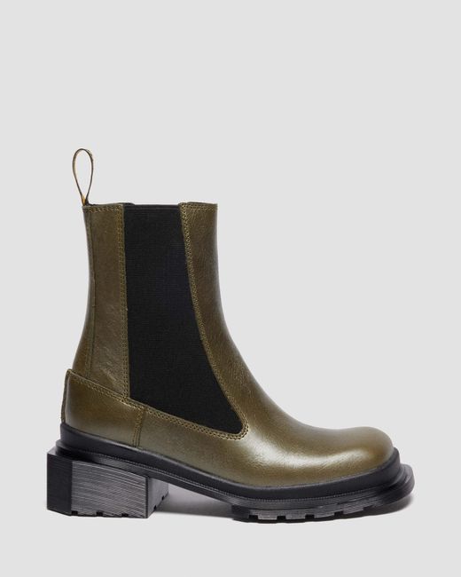 Dr. Martens Black Maybole Chelsea Square Toe Leather Boots