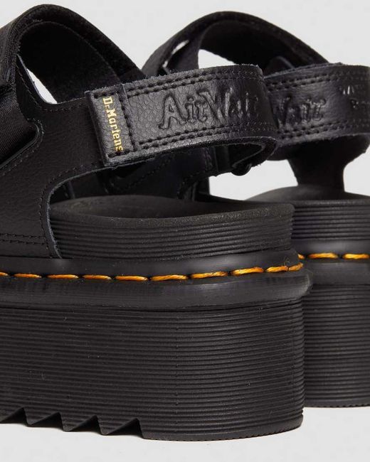 Dr. Martens Black Kimber Ii Logo Webbing Sandals for men
