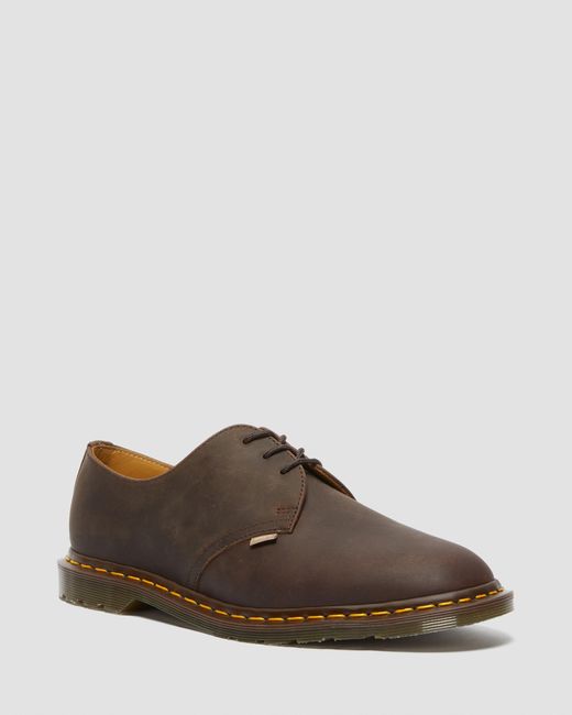 Dr. Martens Brown Archie Ii Jjjjound Crazy Horse Leather Lace Up Shoes