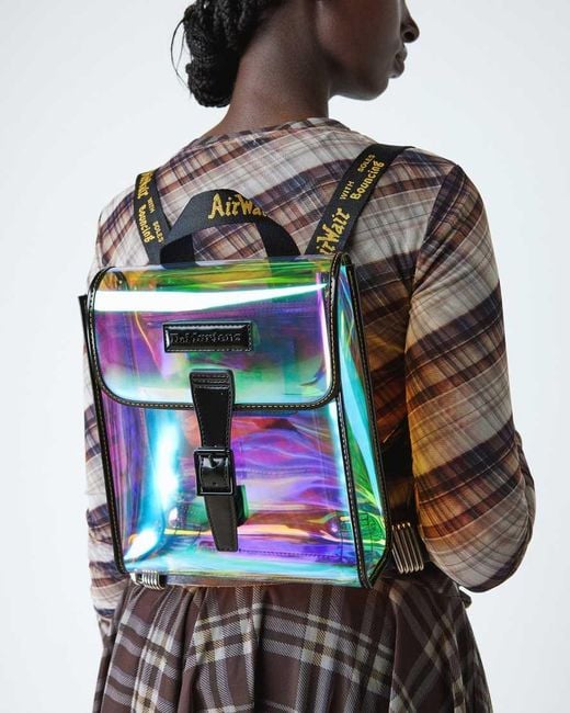 Dr. Martens Pink Iridescent Transparent Mini Backpack