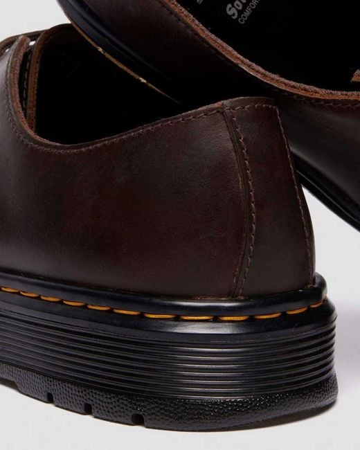 Dr. Martens Brown Brookline Lo Crazy Horse Leather Shoes for men