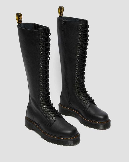 Dr. Martens Black 1b60 Bex Pisa Leather Knee High Boots