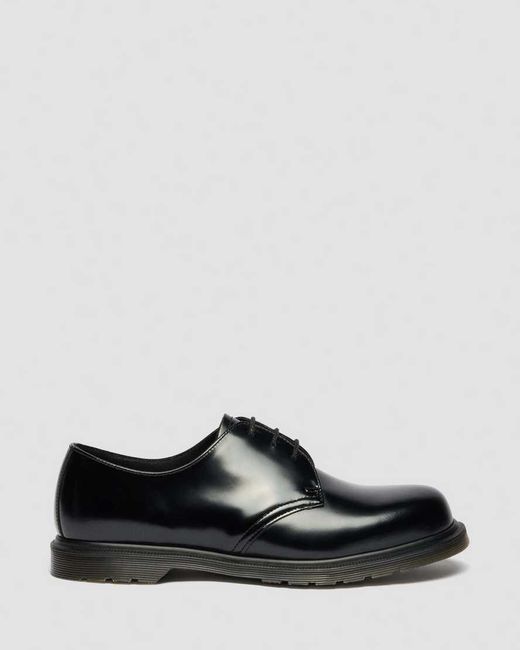 Dr. Martens Black Mayfare Smooth Leather Shoes for men