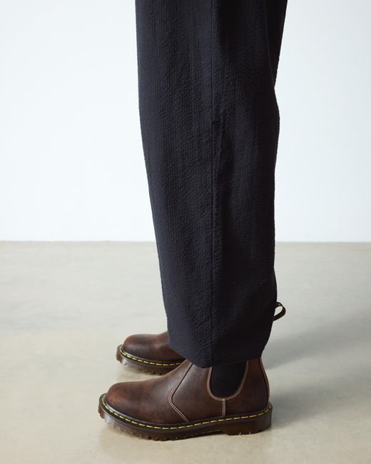 Dr. Martens Brown 2976 Wax Commander Leather Chelsea Boots for men