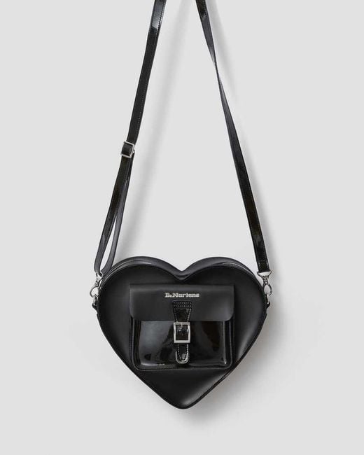 Dr. Martens Black Leather Heart Shaped Bag