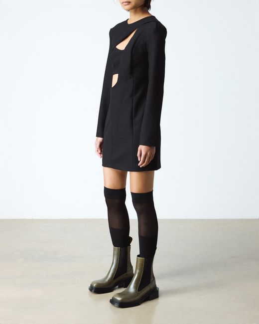 Dr. Martens Black Maybole Chelsea Square Toe Leather Boots