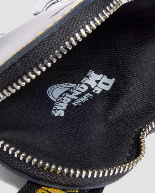 Dr. Martens White Leather Heart Shaped Key Ring Purse