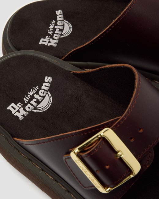 Cuero sandalias josef de piel atlas con dos tiras Dr. Martens de hombre de color Brown