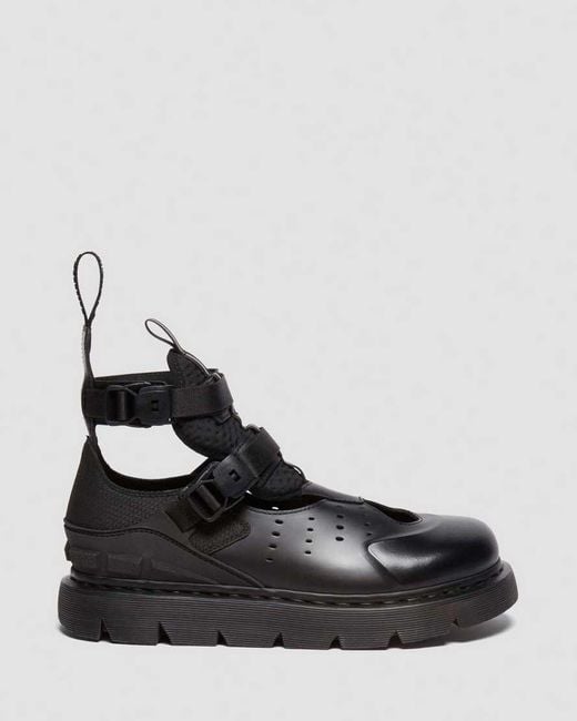 Dr. Martens Black Vent Xx01 Leather Gladiator Sandals Shoes for men